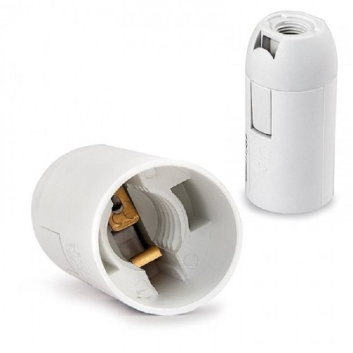 Патрон подвесной Smartbuy E14 220В Пластик Белый фото Патрон подвесной Smartbuy E14 220В Пластик Белый картинка